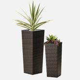 Modern Nested Rattan Decorative Flower Pots