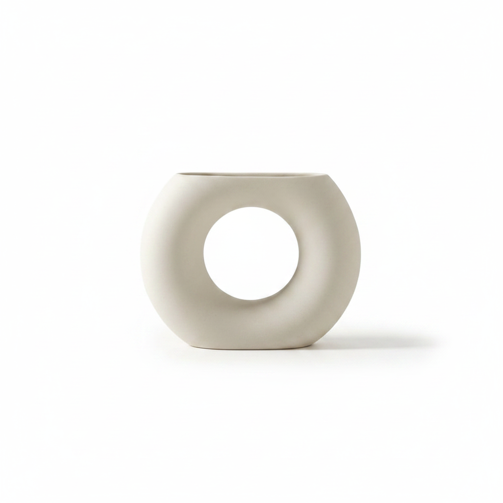 Nordic Ceramic Vase | Minimalist Decorative Vase for Home & Office
