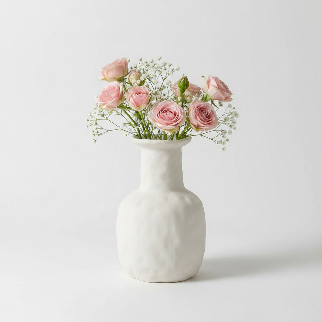 Nordic Ceramic Vase | Minimalist Decorative Vase for Home & Office