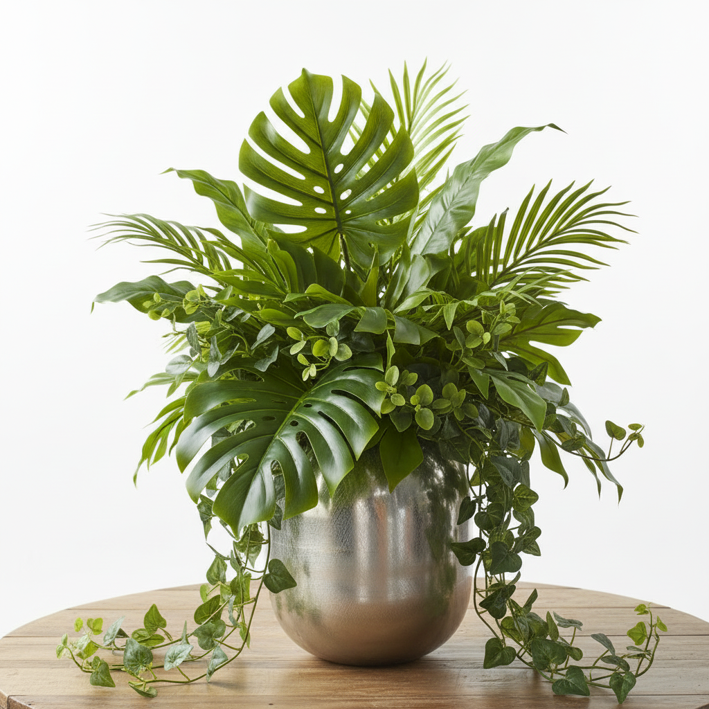 Silver Aluminum Vase | Modern Decorative Flower Vase