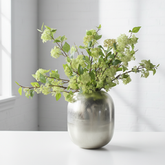 Silver Aluminum Vase | Modern Decorative Flower Vase