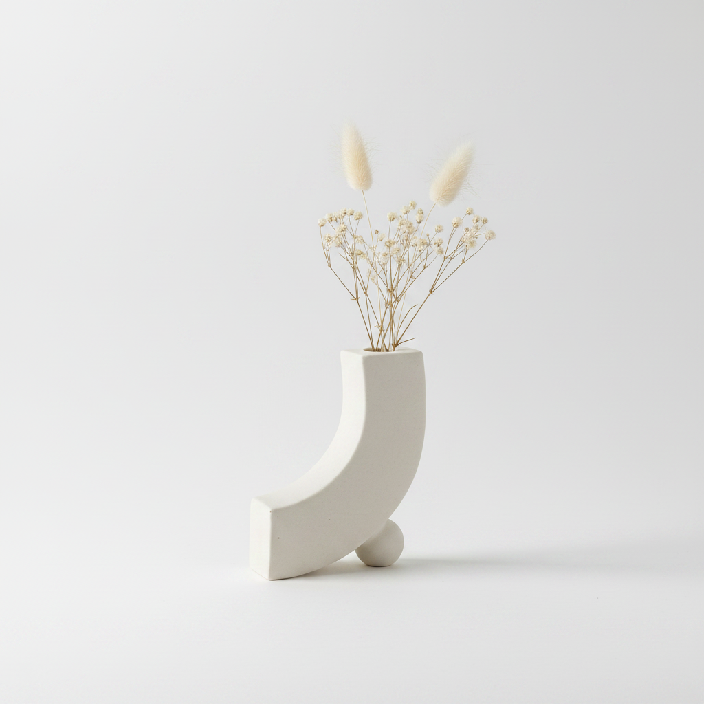 Nordic Ceramic Vase | Minimalist Decorative Vase for Home & Office