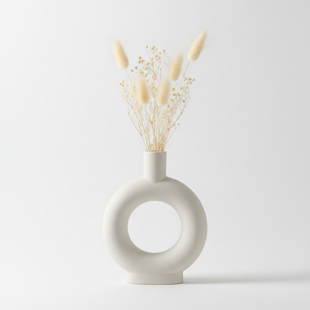Nordic Ceramic Vase | Minimalist Decorative Vase for Home & Office
