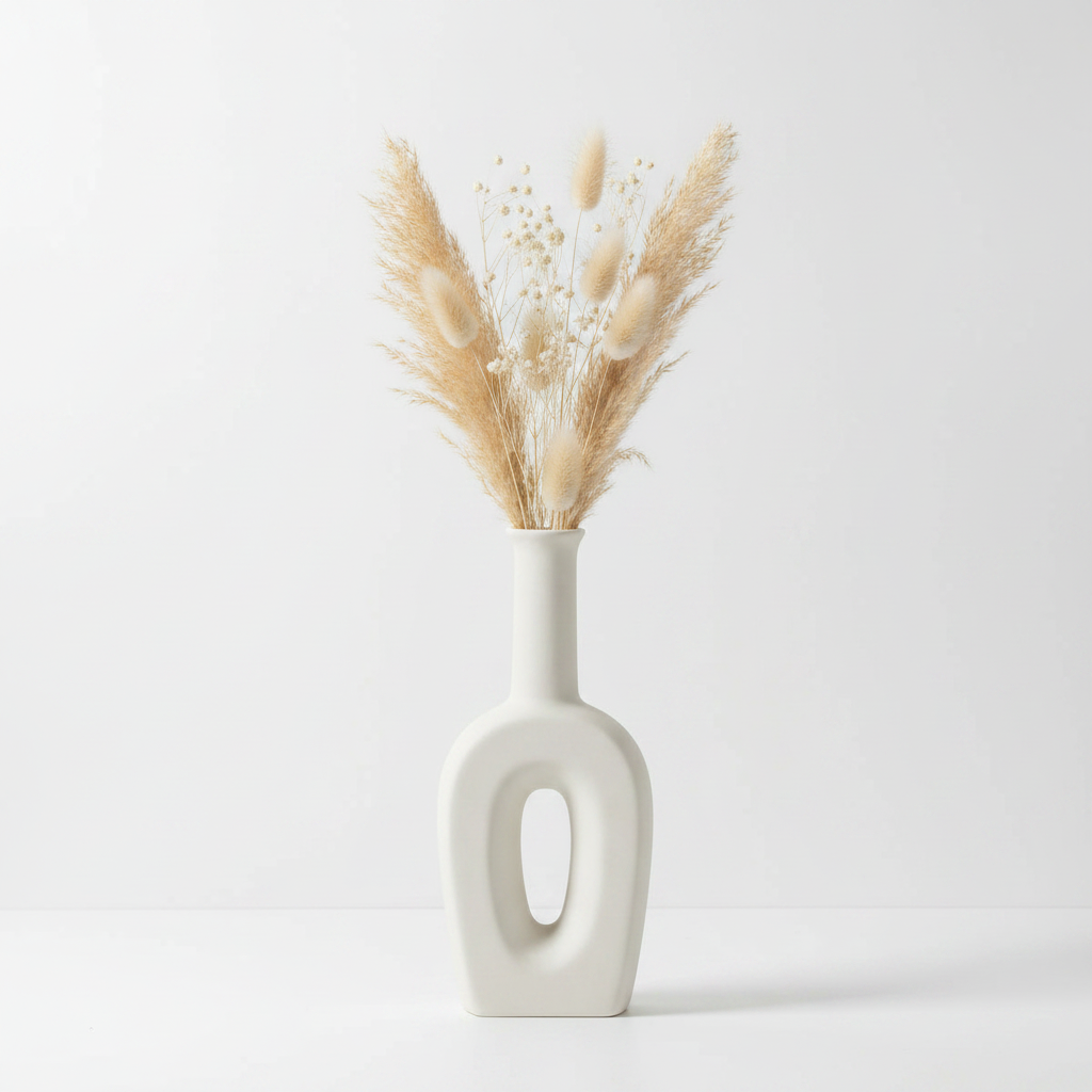 Nordic Ceramic Vase | Minimalist Decorative Vase for Home & Office
