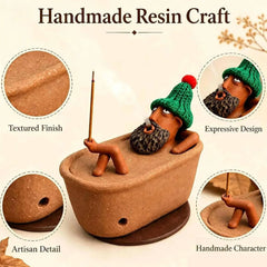 Handmade Bathtub Incense Burner - Creative Clay Smoke Effect Incense Holder
