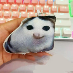 Voice Doll Cat Voice Keychain With Sound Decompression Soft Plush Squeeze Talking Cat Keychain Realistic Meow Sound Kids Toy