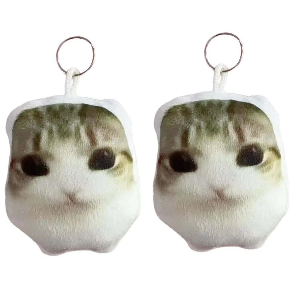 Portable OMG Cat Squeeze Talking Cat For Bag Cat Voice Keychain Plush Stress Relief with Sound Funny Bag Pendant Charm Gift
